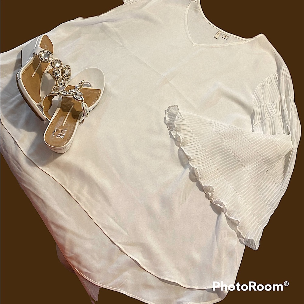 White mesh tunic